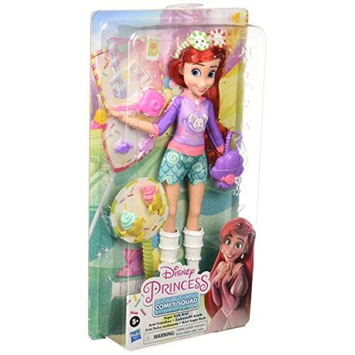 Disney Princess Comfy Squad Sugar Style Ariel Fashion Doll with Outfit and Sugar Rush-Inspired Accessories, Toy for Girls 5 Years and Up