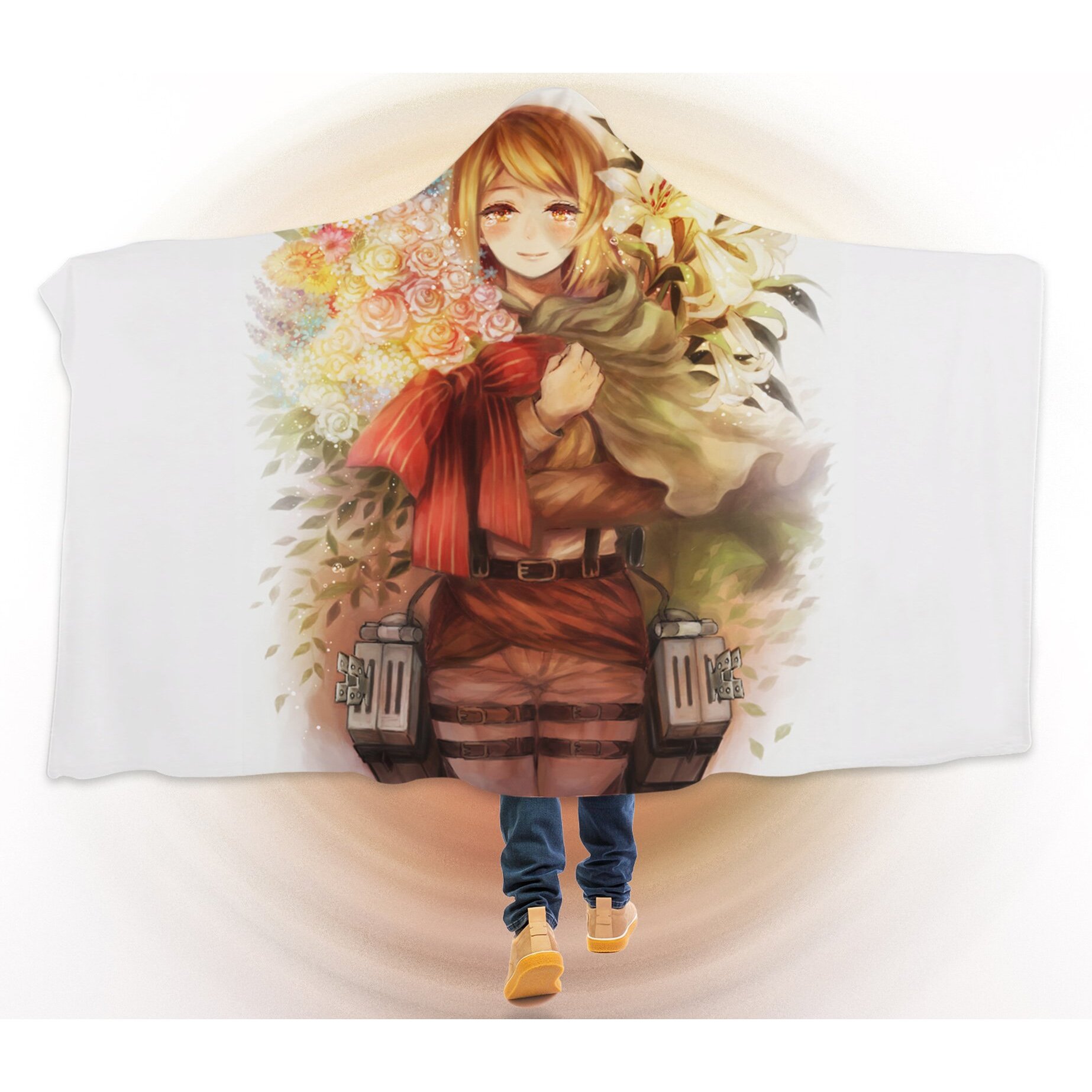 3D Attack On Titan 329 Anime Hooded Blanket Cloak Japan Anime Cosplay Game