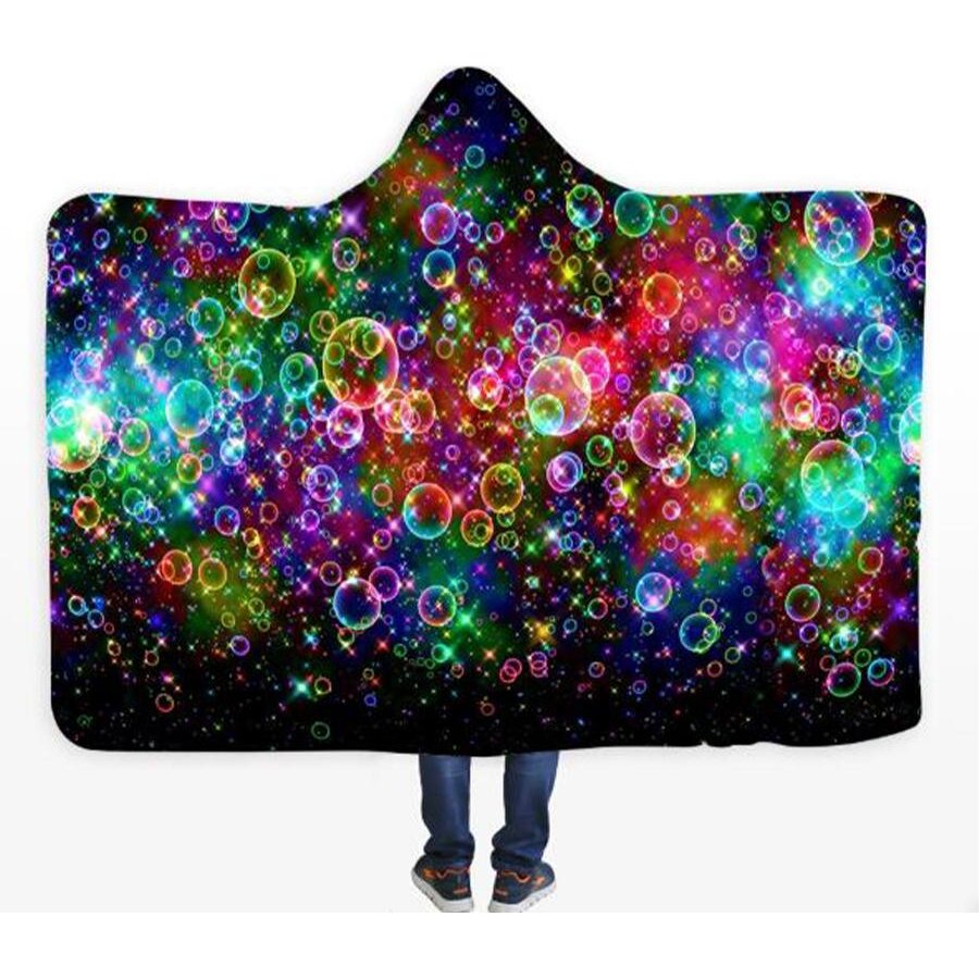 3D Beautiful Bubbles 147 Hooded Blanket Cloak Japan Anime Cosplay Game