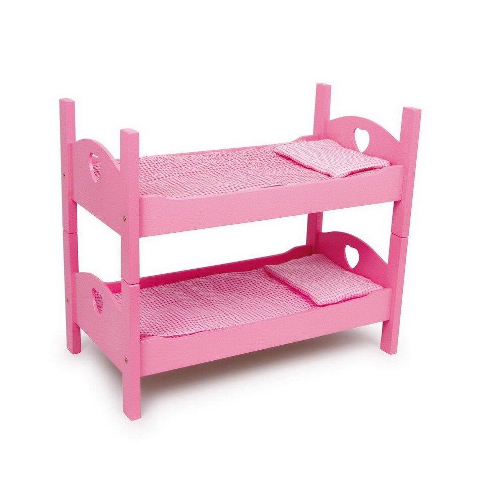 Legler Small Foot Doll's Bunk Bed Pink