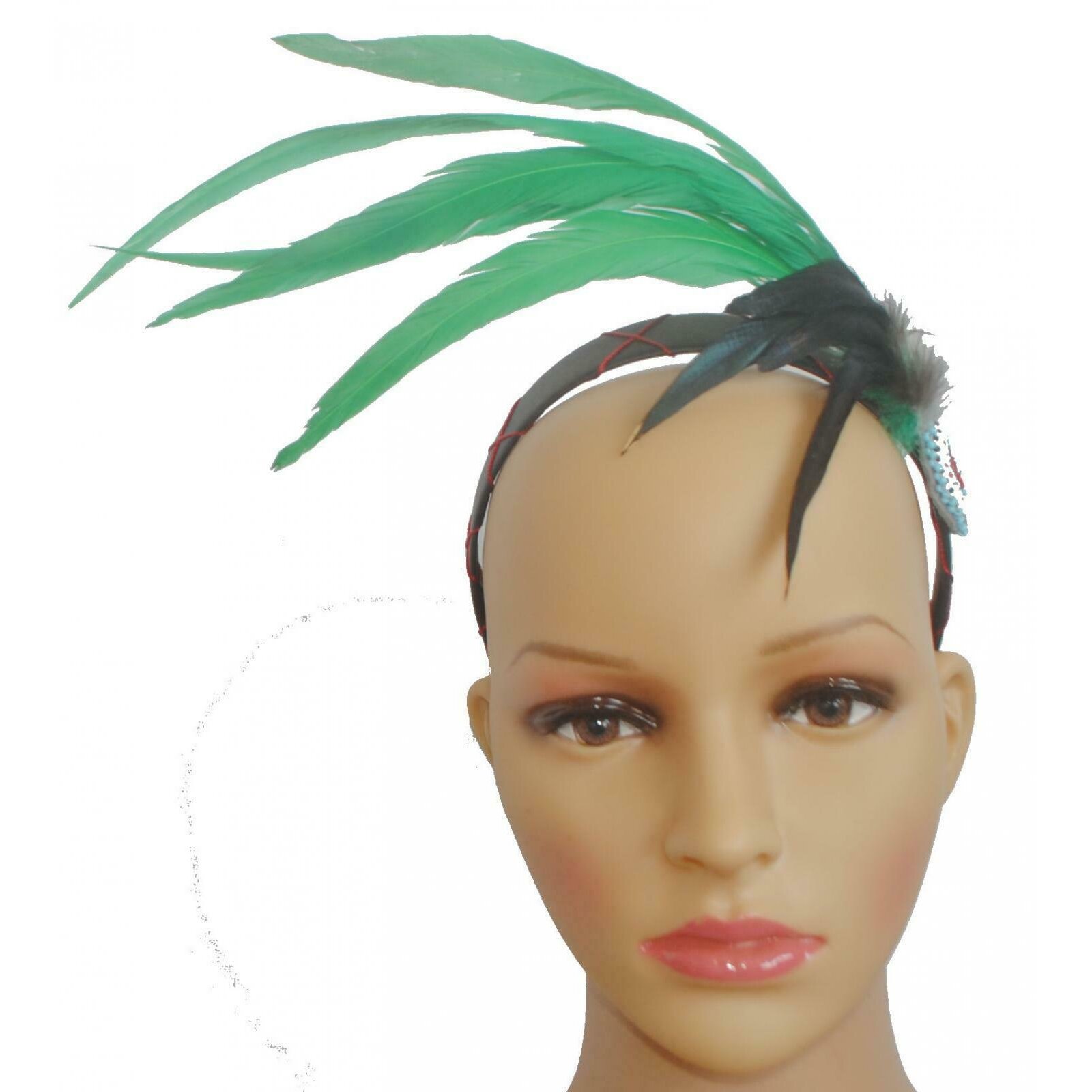 Headdress Headband Beads Feathers native american