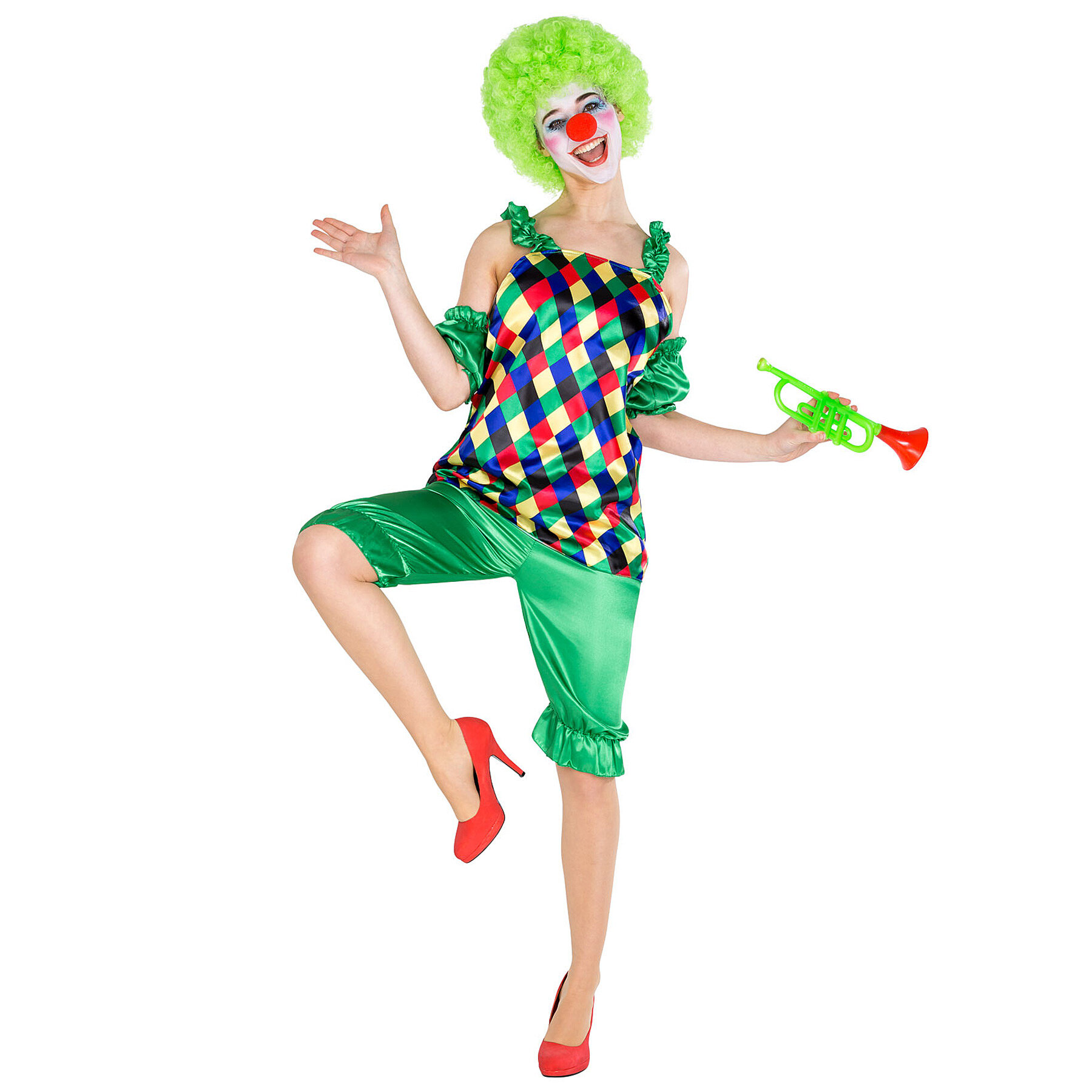 tectake Womenas Auguste the Clown Costume - S