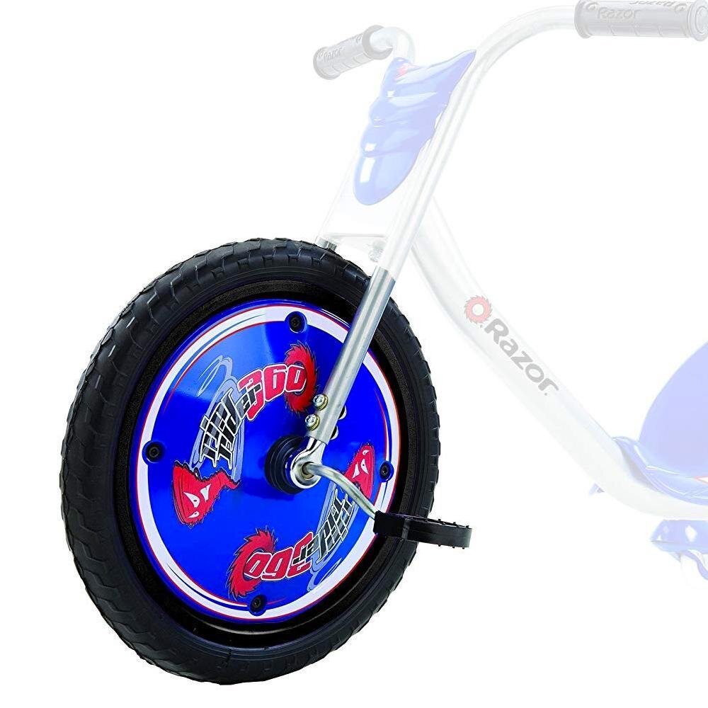 Razor RipRider Front Wheel w/Pedal & Cranks - Blue