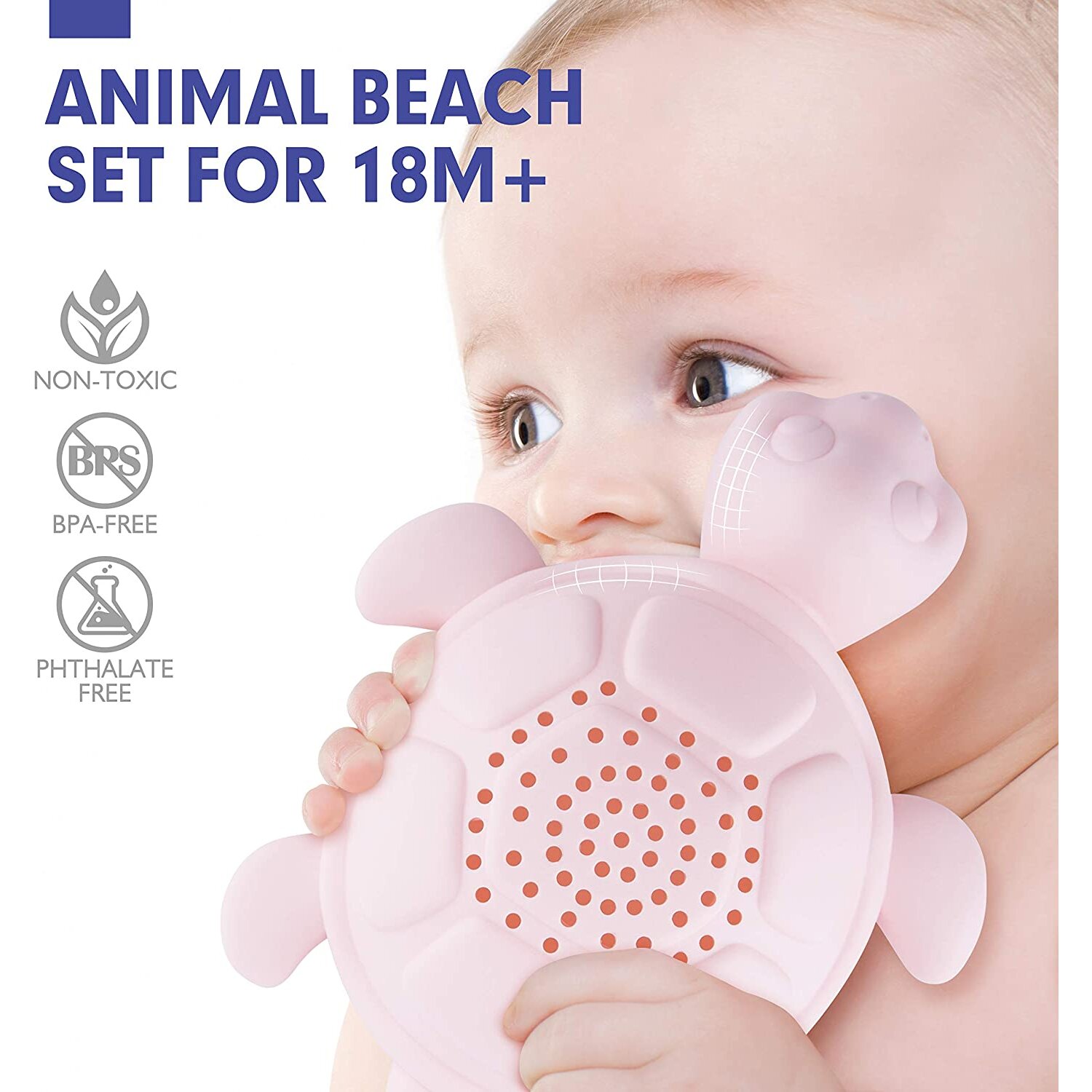 CubicFun Beach Toys Play Sand Toys for Toddlers Baby Bath Toys Thickened Animal Bucket and Spade Set Water Beach Toys for Kids Girls Boys 1