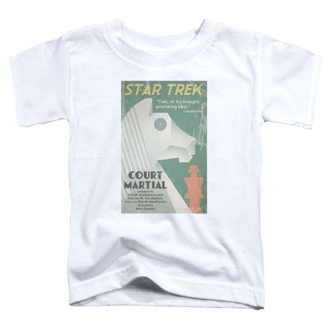 Trevco CBS1957-TT-3 Star Trek & Tos Episode 20 Short Sleeve Toddler Cotton T-Shirt, White - Large - 4 Toddler
