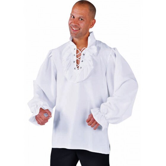 dress up shirt Piraat men's polyester white mt M
