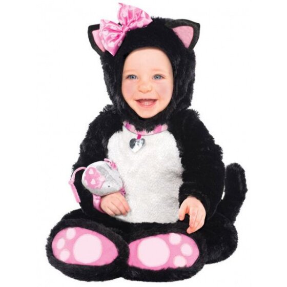 costume Cat girls polyester pink 3-piece 6-12 months