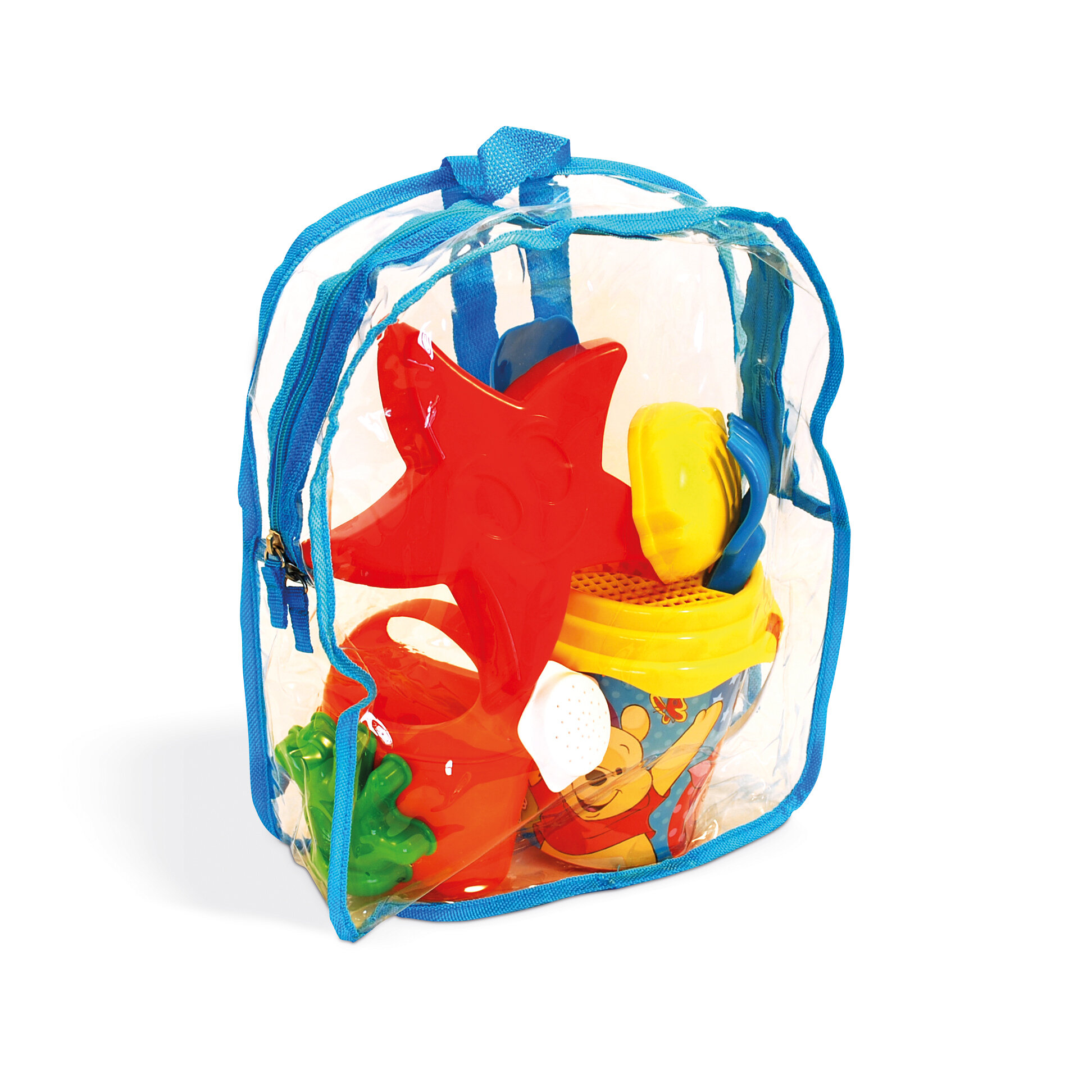 Kids Winnie The Pooh Beach Sand Castle Bucket, Spade & Back Pack Set