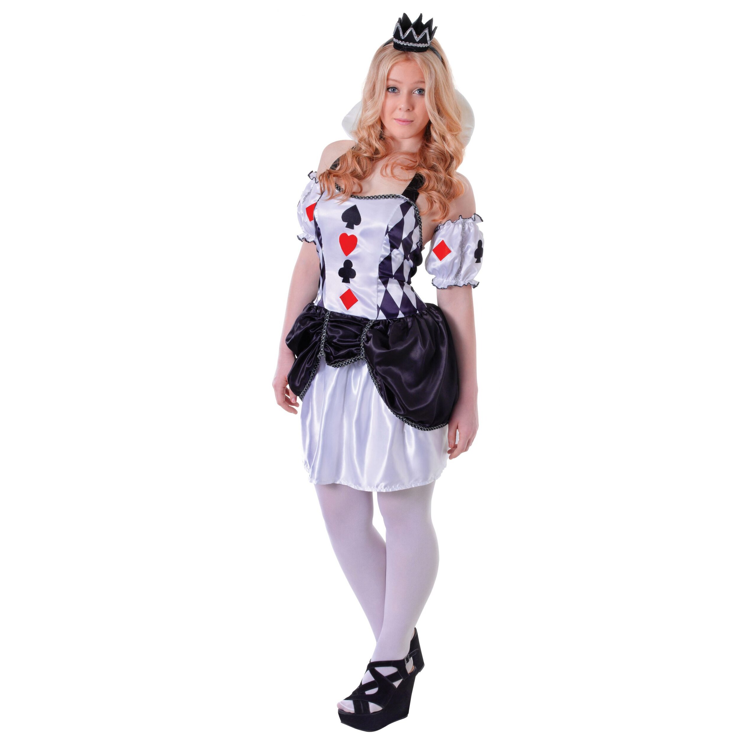 Official Forum TC106 Ladies Harlequin Card Girl Teen Adult Costumes Clown