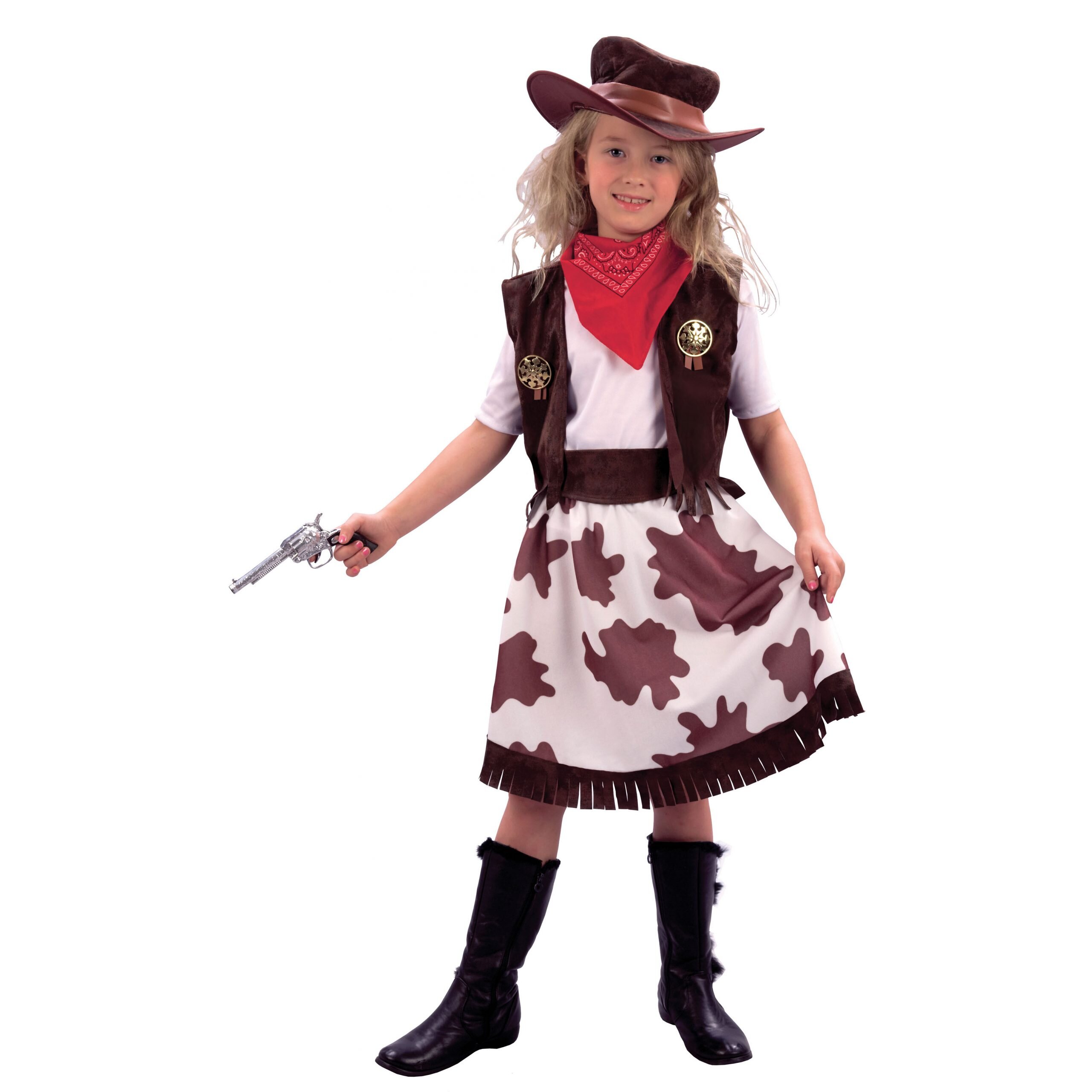 Official Forum CC634 Girls Cowgirl Cow Print Large Children's Costumes Western