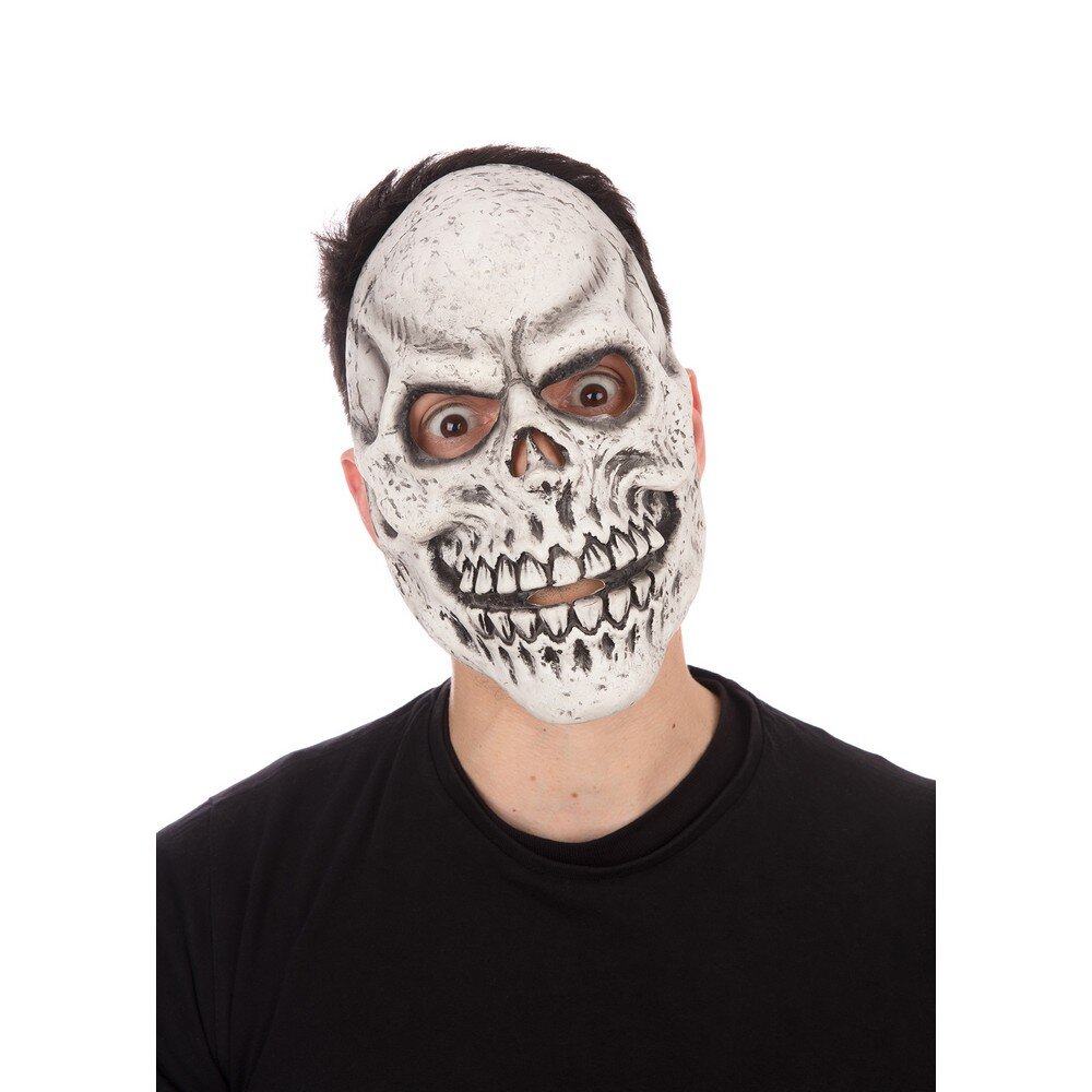 Bristol Novelty Unisex Adults Skeleton Grin Halloween Mask