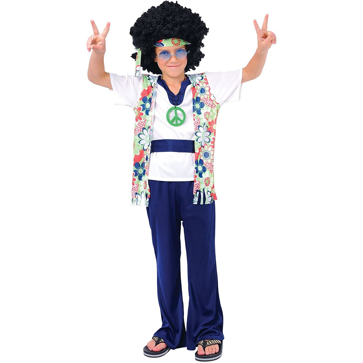 Kids Boys Hippie Dude Fancy Dress Costume (8-10 years)