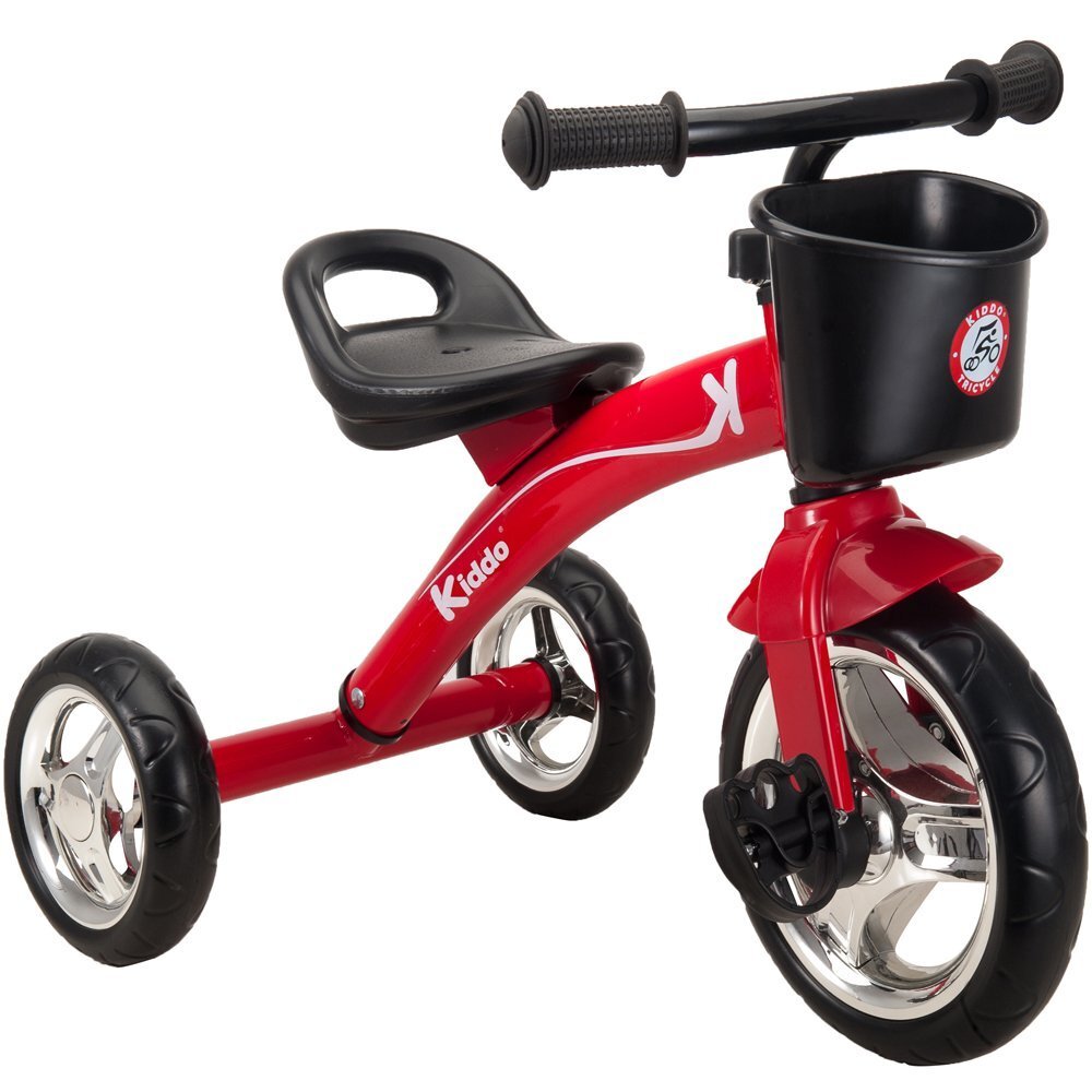 Kiddo Kids Trike 3 Wheel Childrens Ride On Tricycle - Red