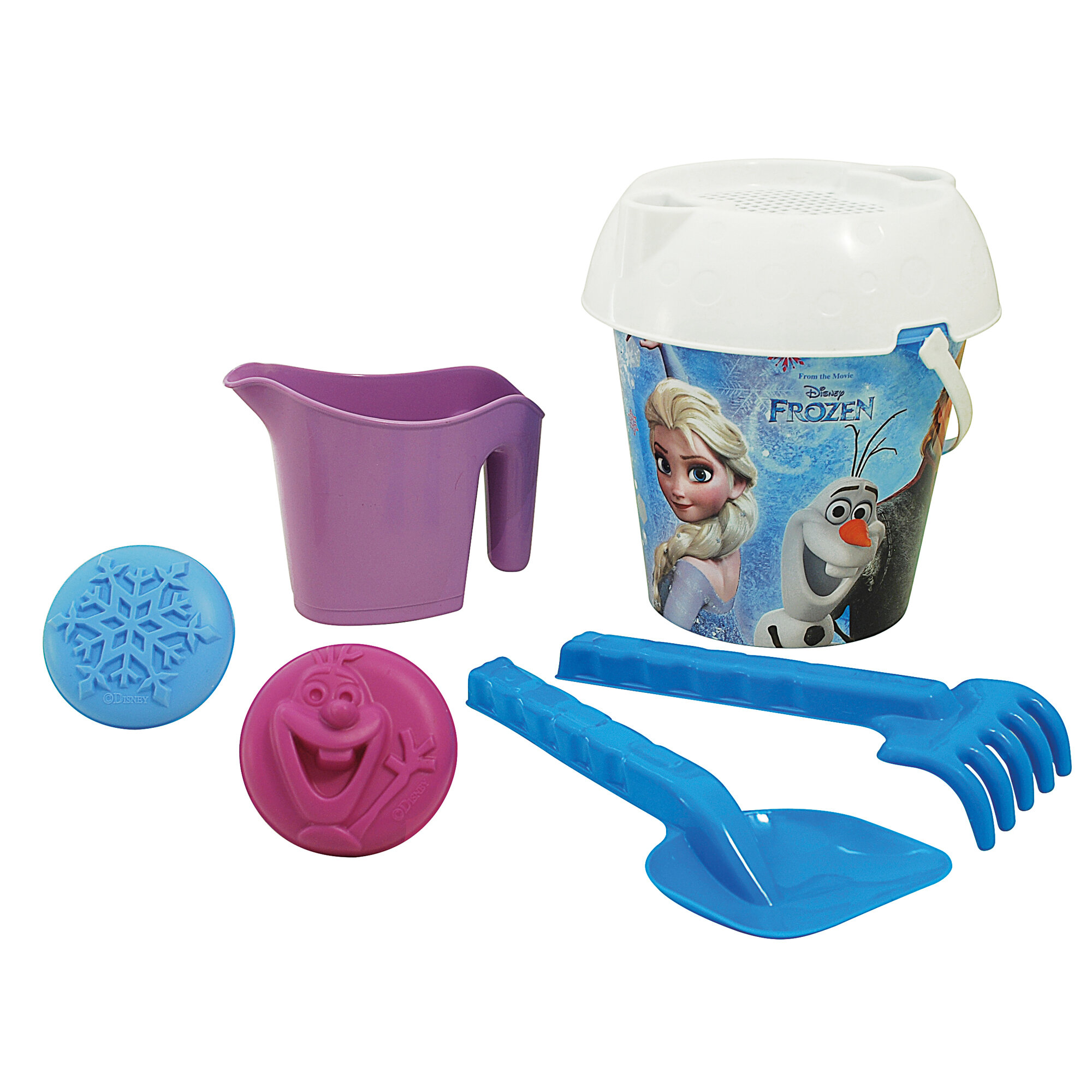 Kids Disney Frozen Beach Sand Set Backpack Mould Bucket Spade Toy