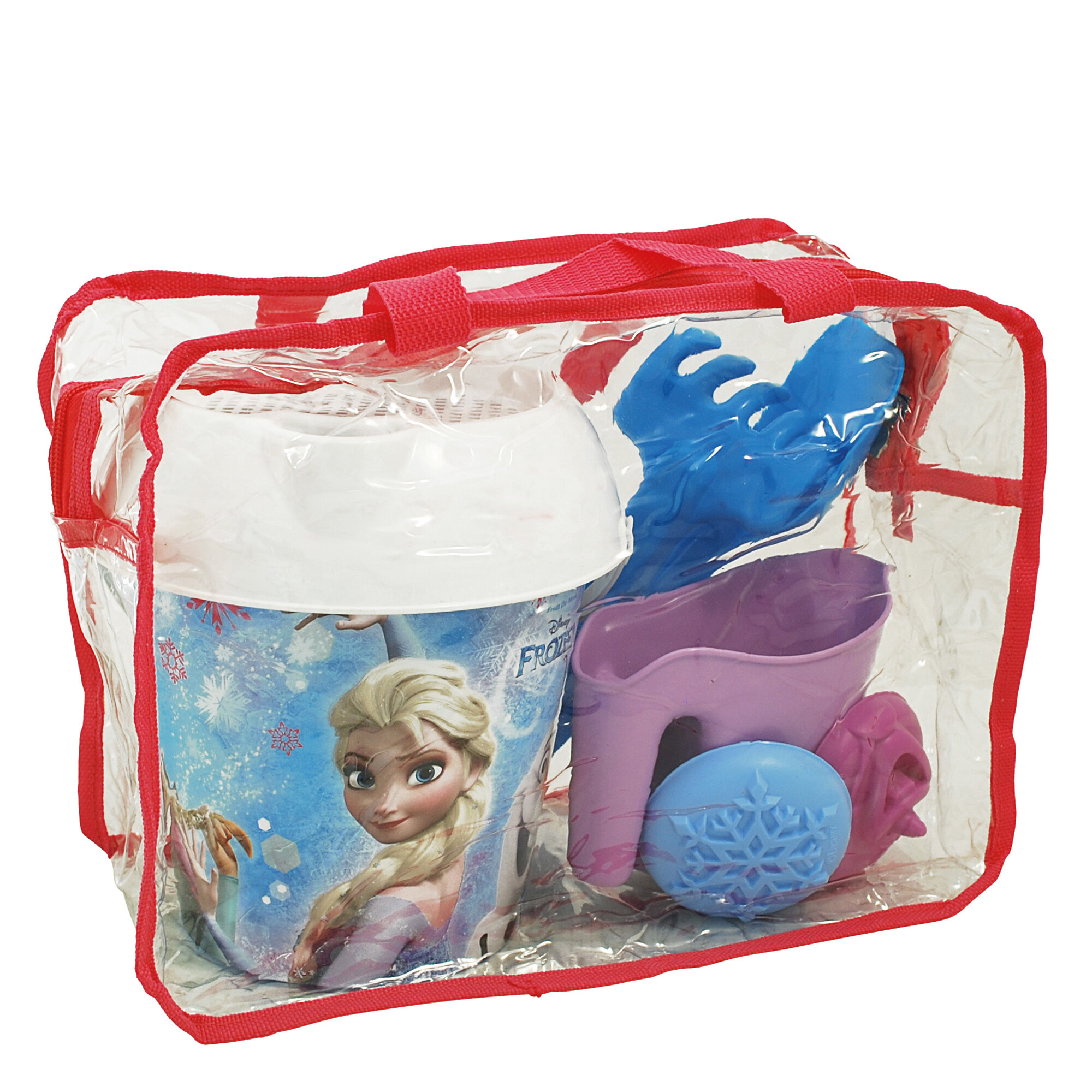 Kids Disney Frozen Beach Sand Set Backpack Mould Bucket Spade Toy