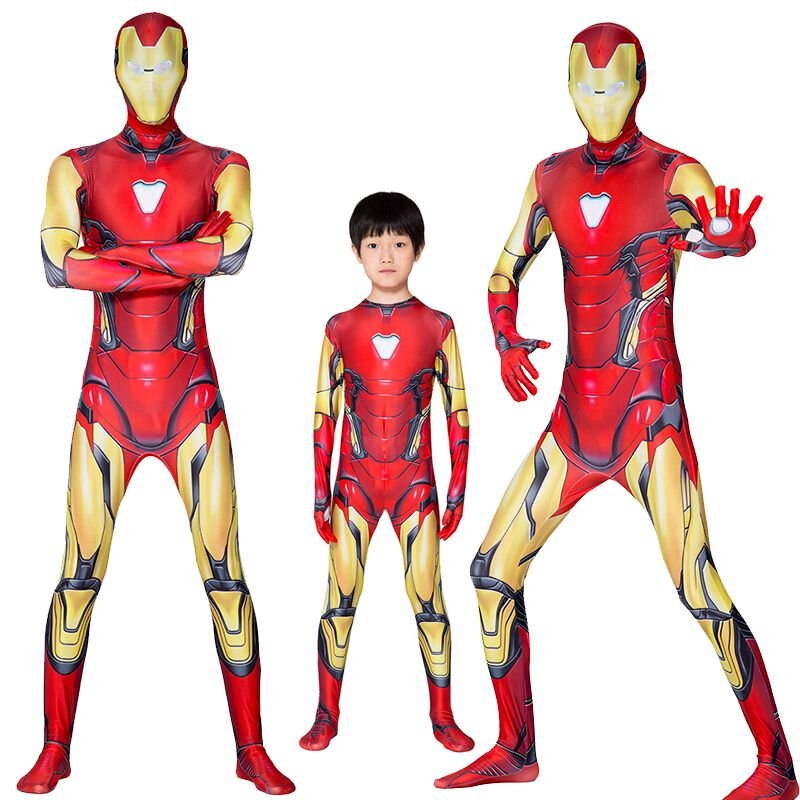 Avengers Endgame Iron Man Mark 85 Cosplay Costume Zentai Suit  For Adult & Kids