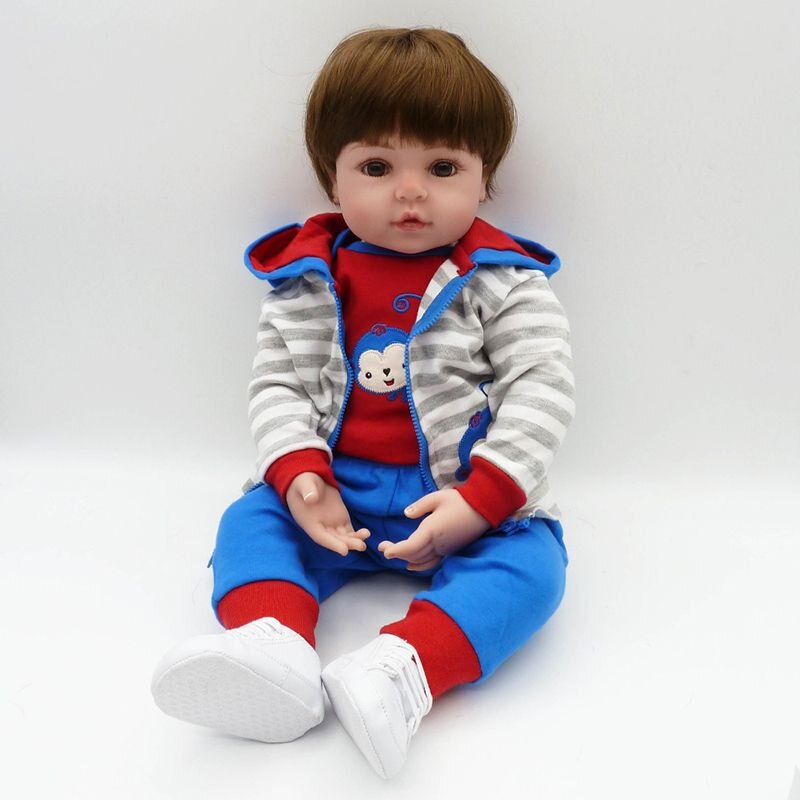 New Rebirth Doll Baby Boy Soft Silicone Bedtime Doll For Kids Birthday Gift