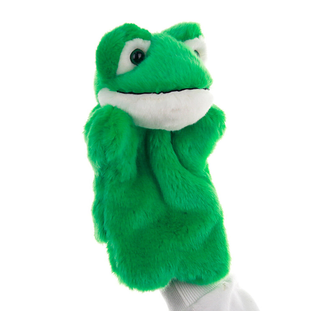 Cartoon Frog Animal Plush Doll Hand Puppet Storytelling Toy Home Sofa Ornament