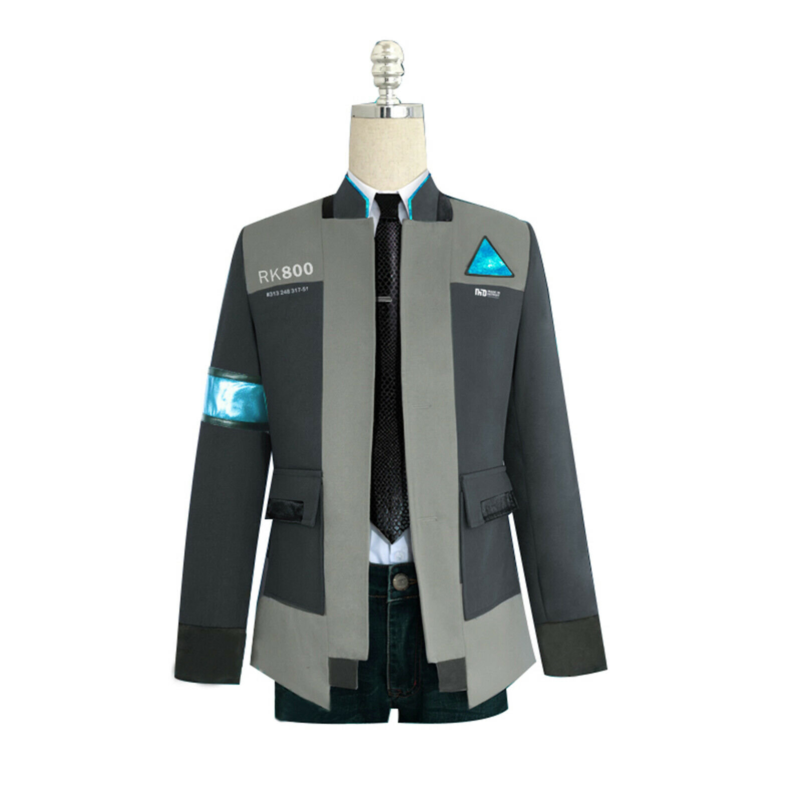 Detroit: Become Human RK800 Connor Cosplay Costume Complete Outfit Jacket Coat