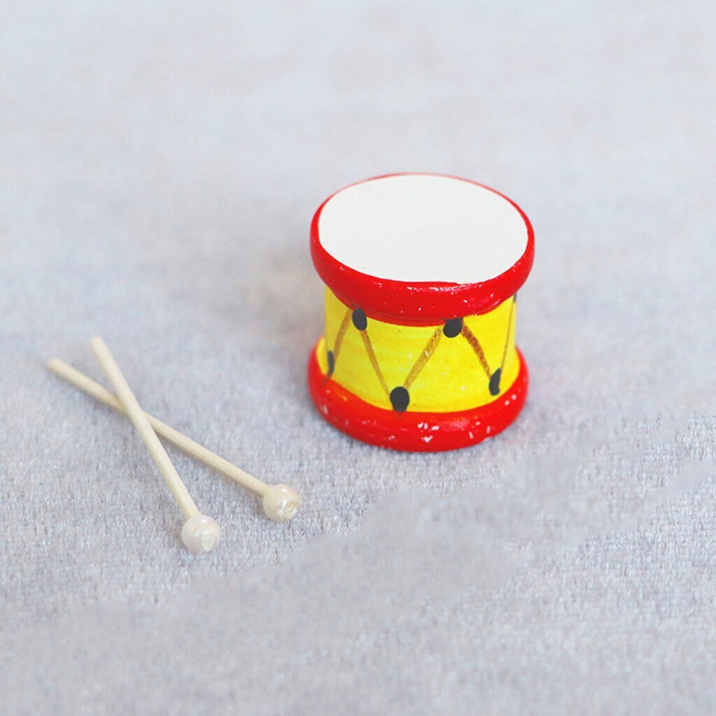 1pc Simulation 1:12 Mini Dollhouse Paper Drum Doll Tiny DIY Decor Props