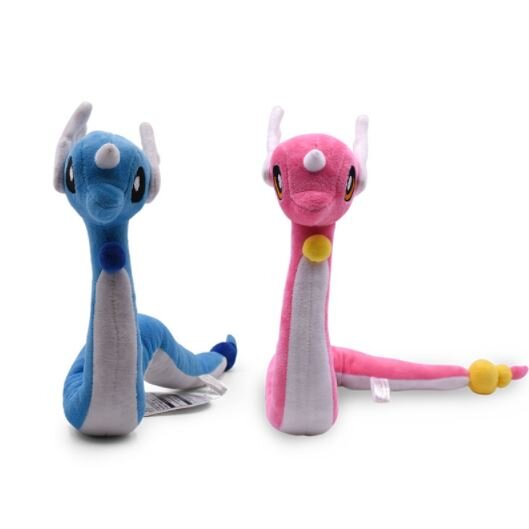 65CM Blue/Pink Hackron Bendable, Skeletonized ,Mini Dragon Snake Plush Toy Birthday/Christmas Gift