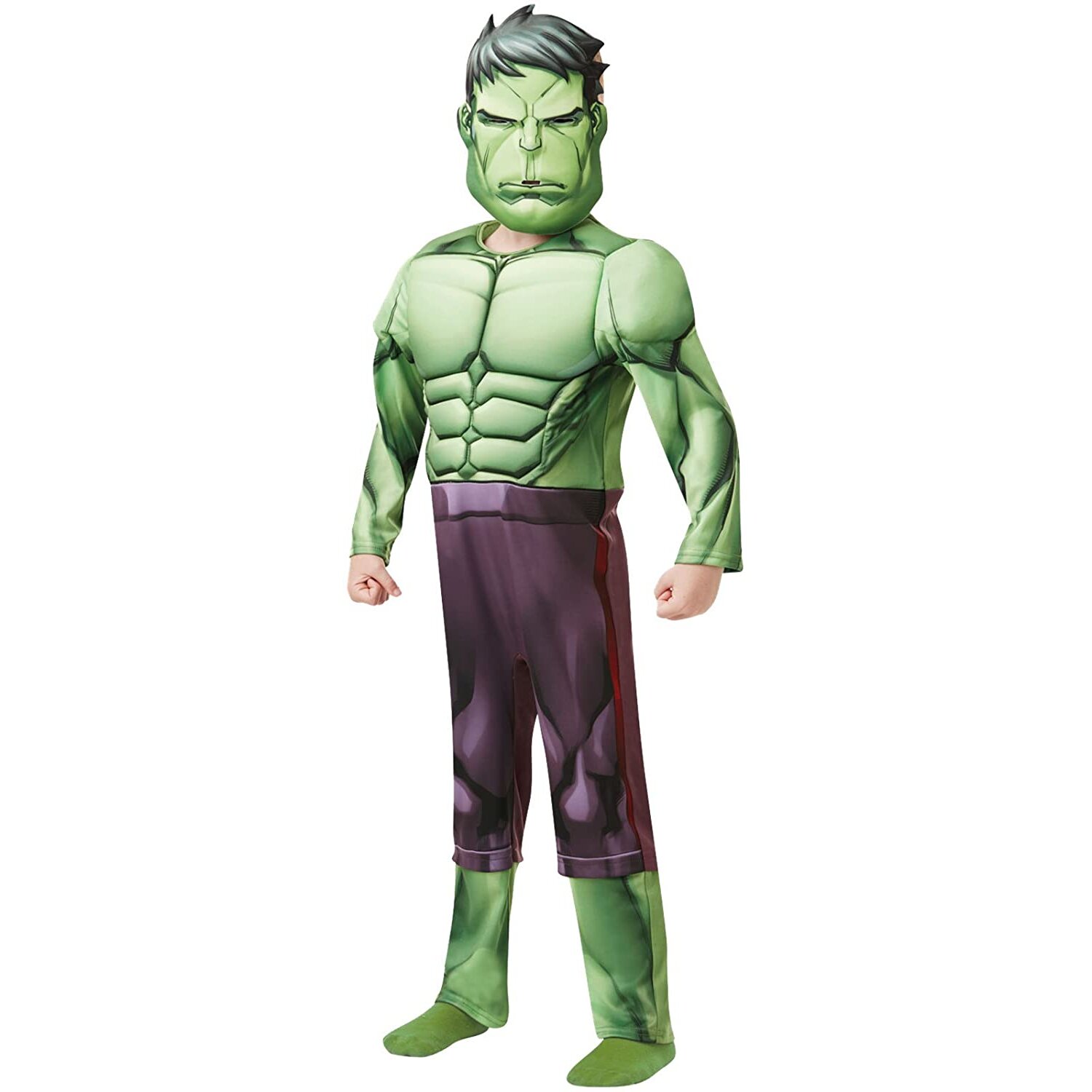 Rubie's Official Marvel Avengers Hulk Deluxe Childs Costume, Kids Superhero Fancy Dress