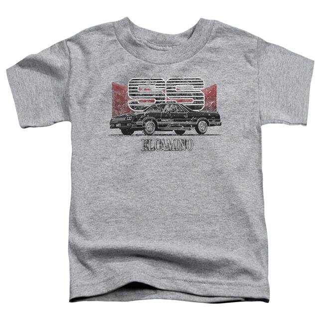 Trevco CHV187-TT-2 Chevrolet & El Camino Ss Mountains Toddler Short Sleeve T-Shirt, Athletic Heather - Medium - 3 Toddler