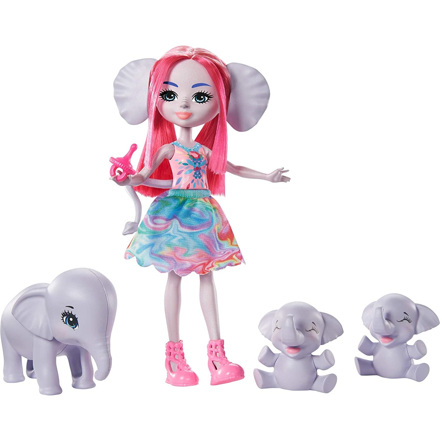 Enchantimals EMERALDA ELEPHANT Doll, Multicoloured (Mattel GTM30)