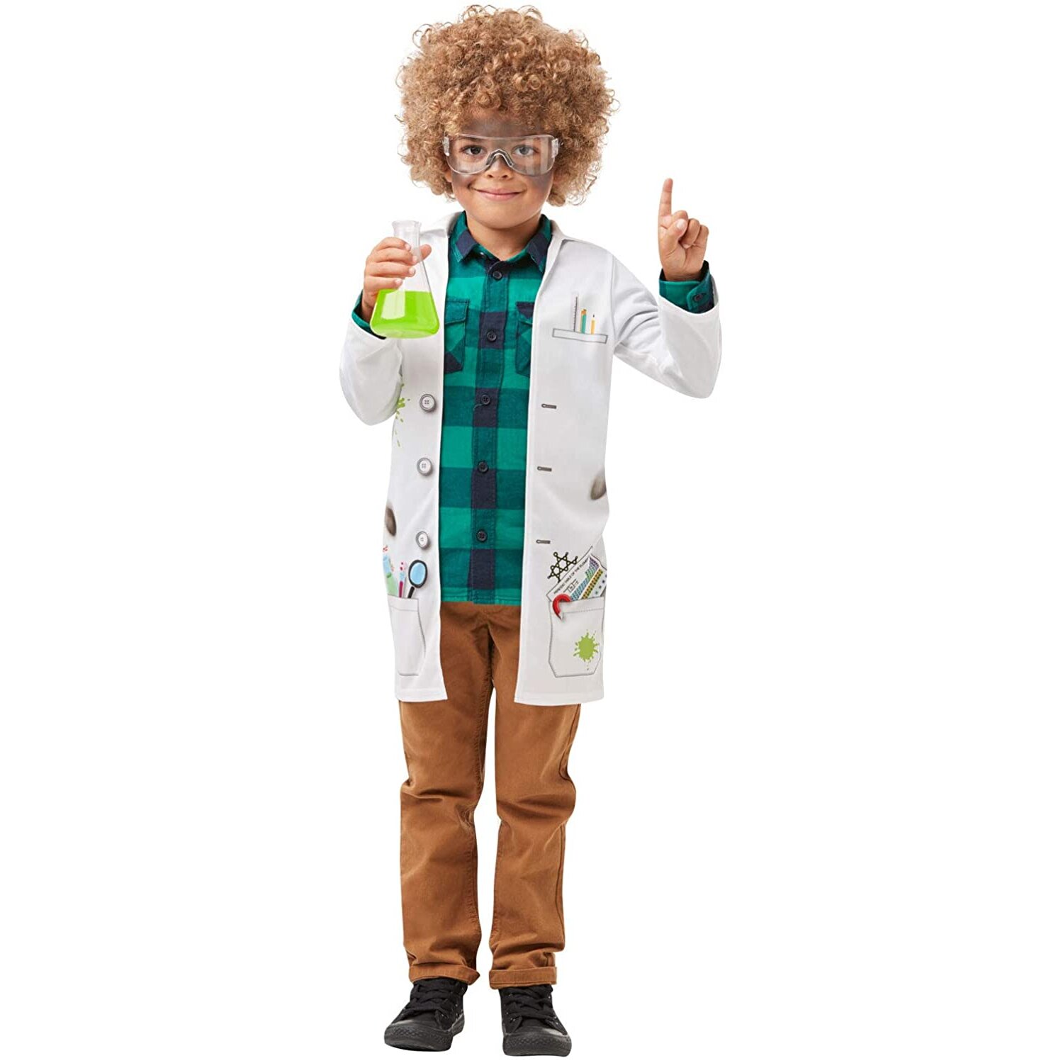 Rubie's Official Mad Scientist Jacket Fancy Dress, Lab Doctor Uniform, Childs