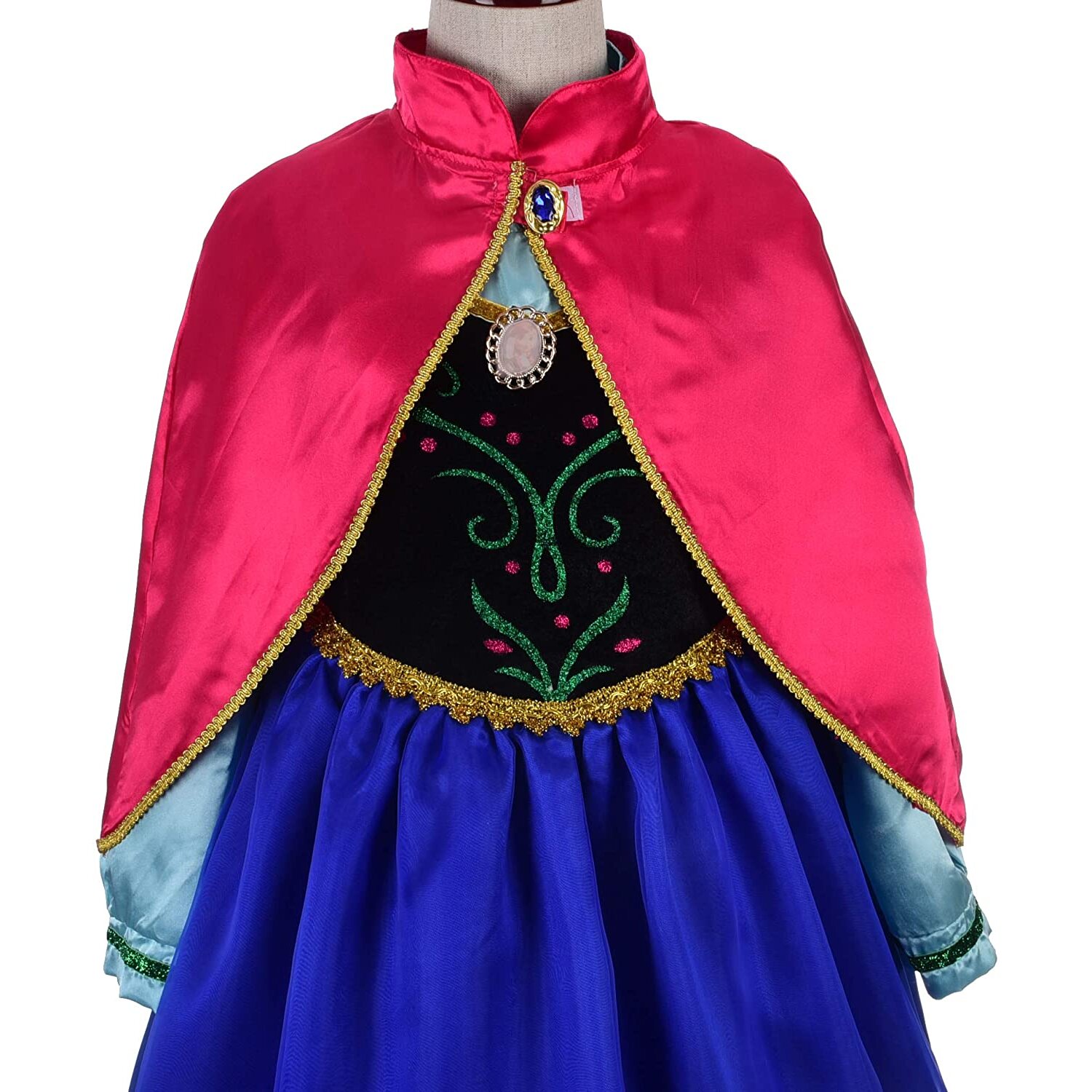 Lito Angels Princess Anna Costume with Cape, Halloween Birthday Theme Party Fancy Dress Up, Age 2-9 Years
