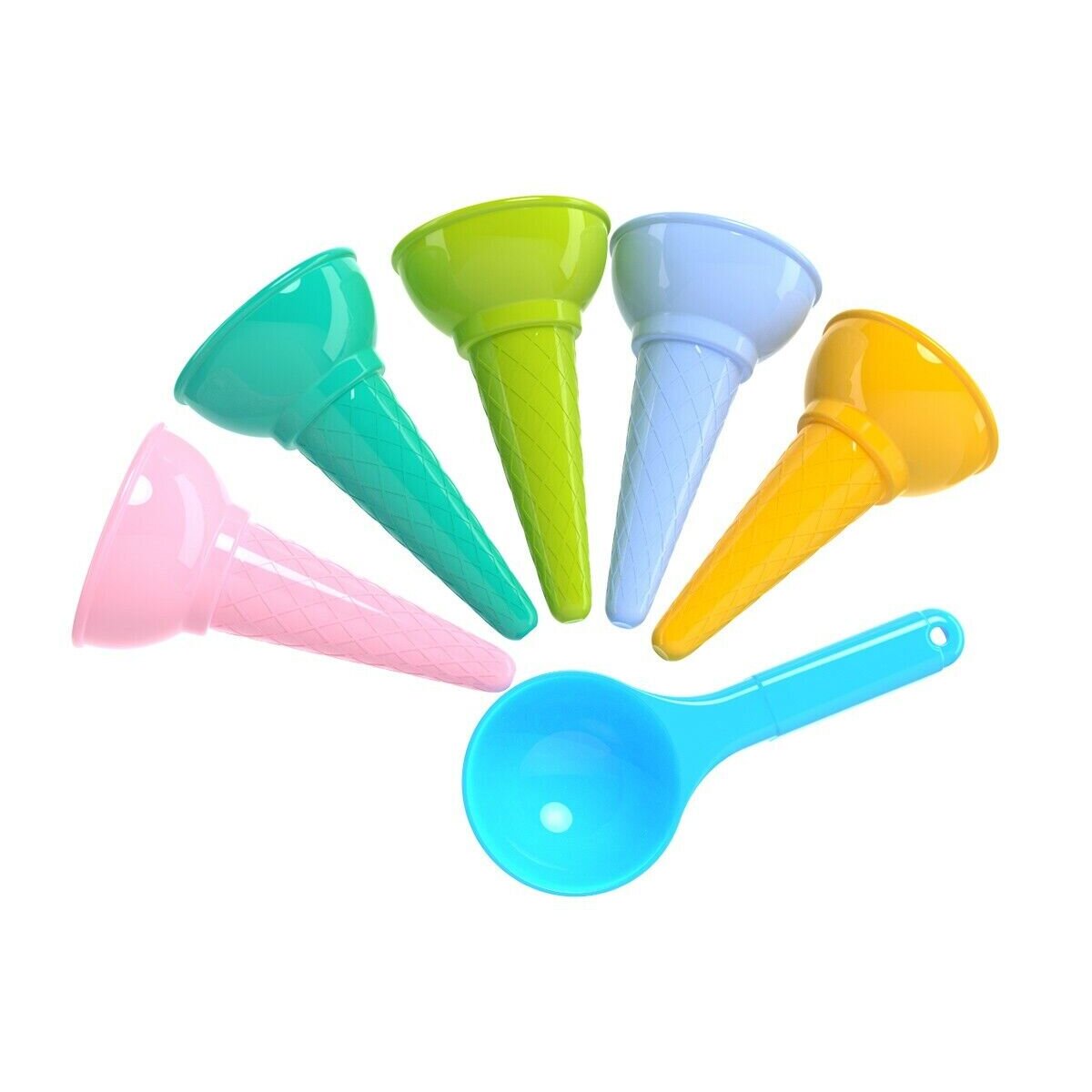 Ice Cream Cones Colorful Molds Cafe Kid Toy Set for Playing Sand