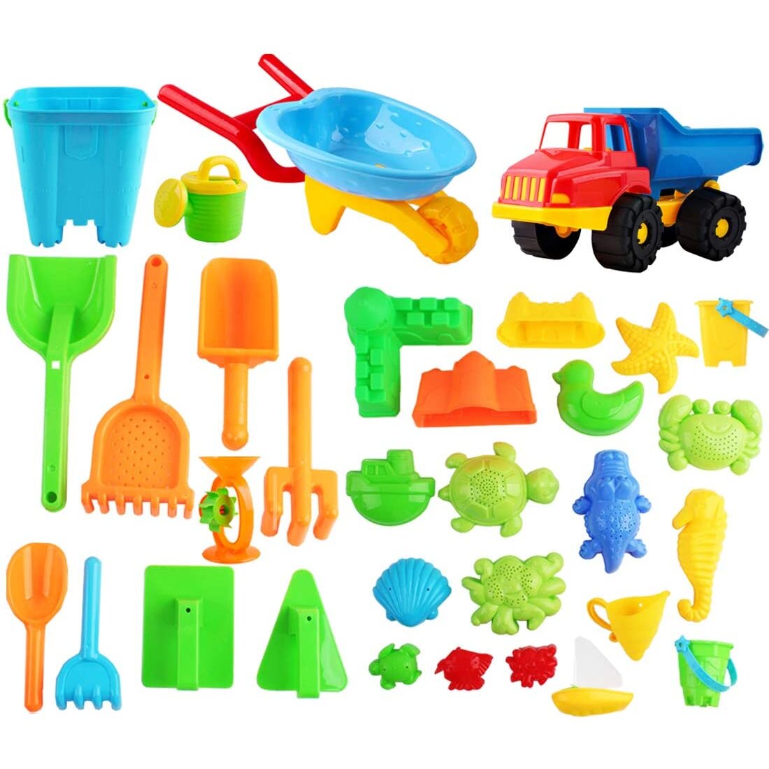 deAO Beach Toy Set with Variety of Sand and Over 30 Water Accessories Great Gift for Summer