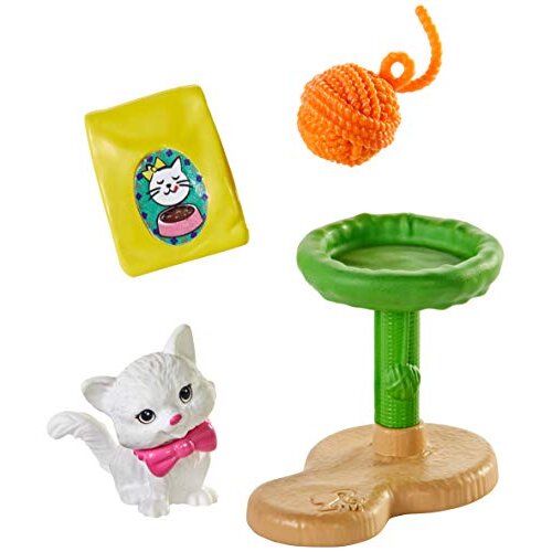 Barbie Accessory Pack, 4 Pieces, with Kitten Figure and Accessories (GHL81)