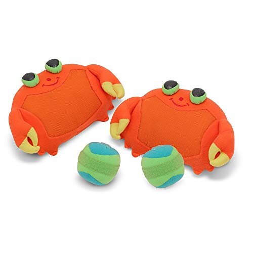 Melissa & Doug Sunny Patch Clicker Crab Toss and Grip Catching Game With 2 Balls