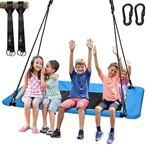 Trekassy 700lb Giant 60" Platform Tree Swing for Kids and Adults Waterproof with Durable Steel Frame and 2 Hanging Straps