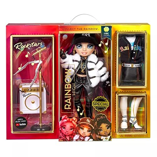 Exclusive Rainbow High Rockstar Fashion Doll 2 Complete Outfits & Rockband Essentials Choose Carmen Major, Vanessa Tempo, Lyric Lucas