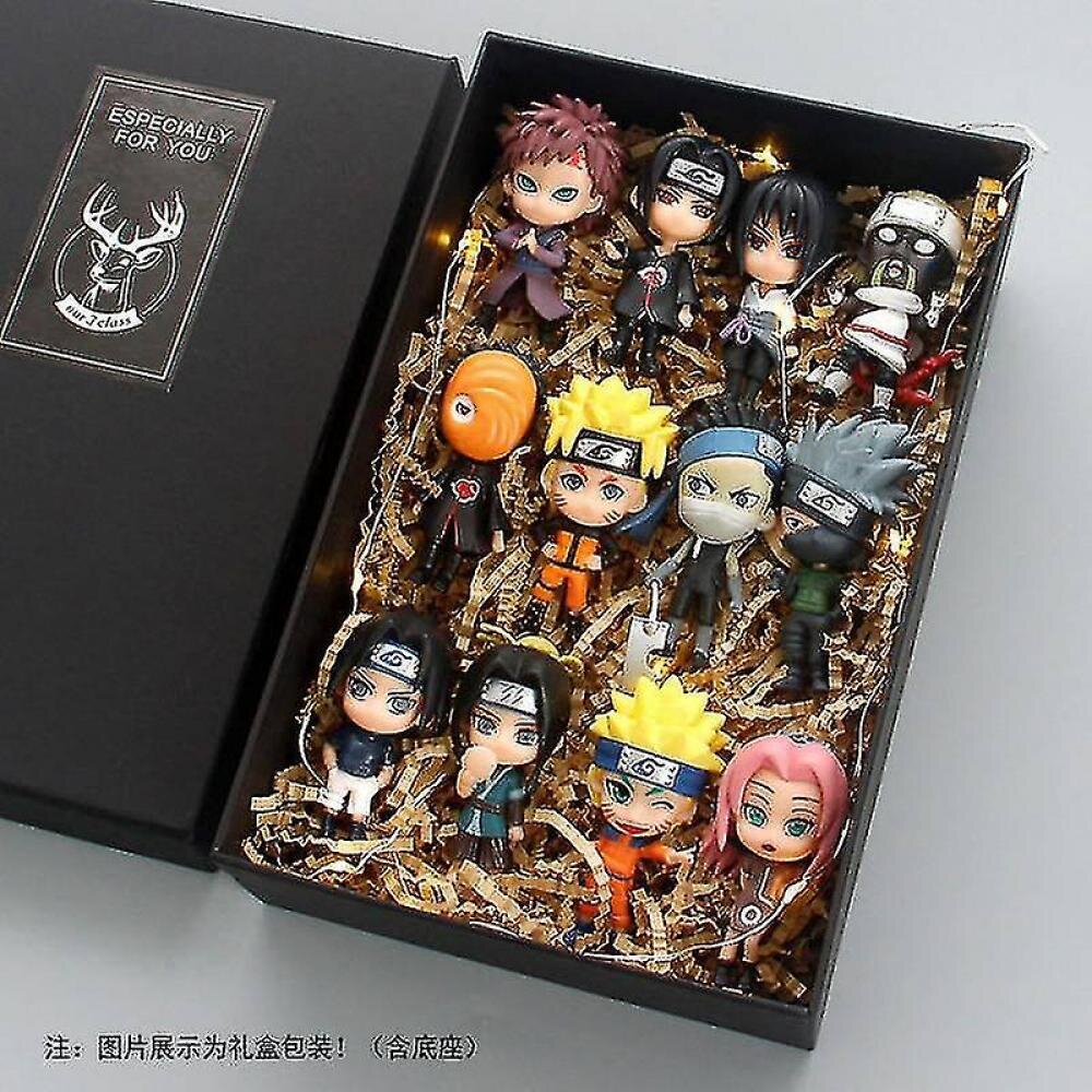 Anime Naruto Action Figure Toy Model Gift Box Uzumaki Naruto Uchiha Sasuke Kakashi Ornaments Children's Toys Birthday Gift