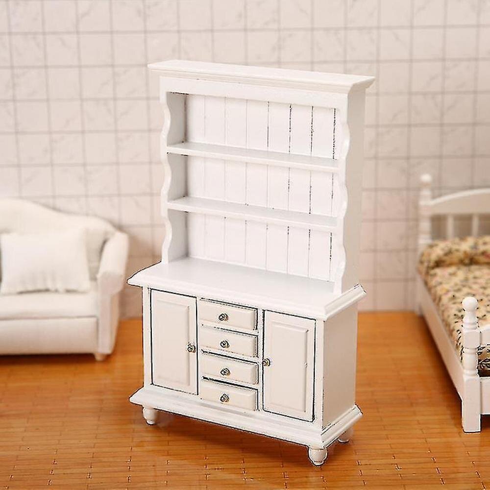 Miniature Wooden Chinese Classical Wardrobe Mini Cabinet Bedroom Furniture Kits Home Amp; Living For 1/12 Scale Dollhouse Toys Gift
