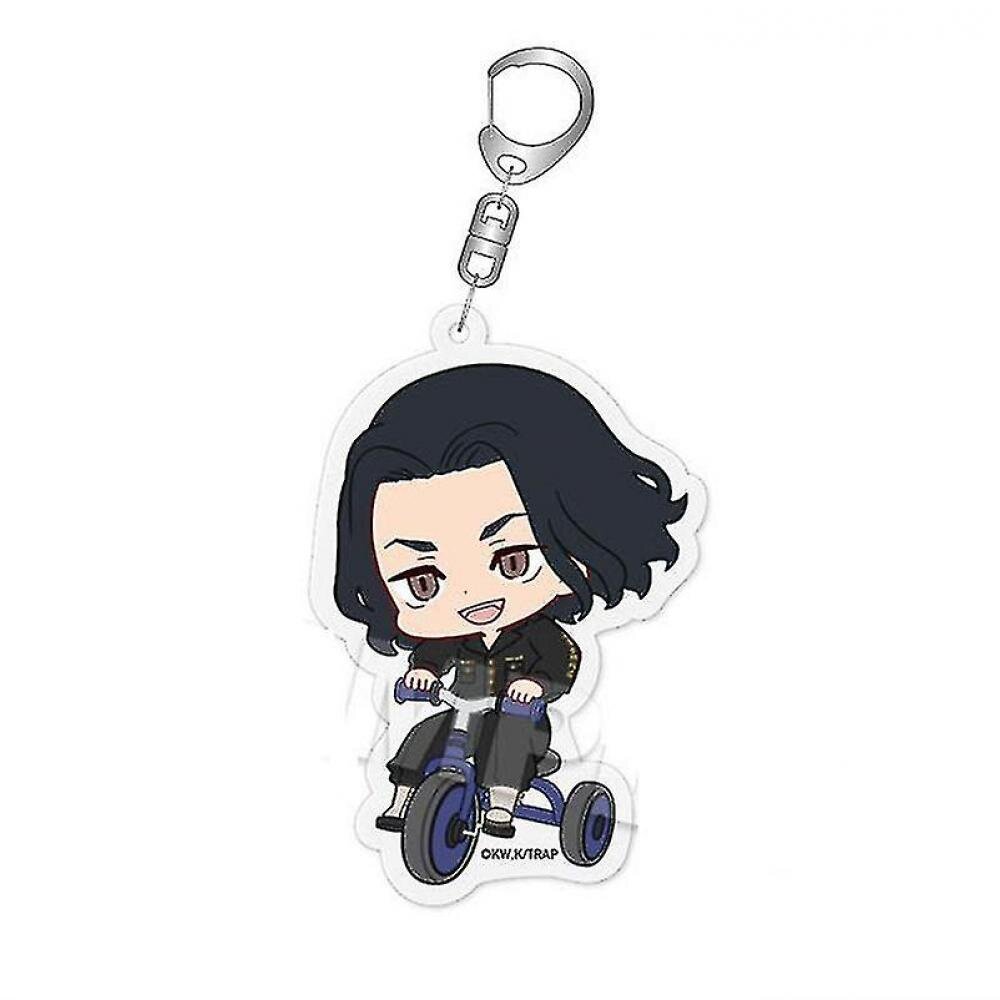 Reborn Tokyo Avengers Keychain Hanagaki Mikey Draken Figures Cosplay Acrylic Key Chain Ring Car Keyring Accessories Trinket Gift