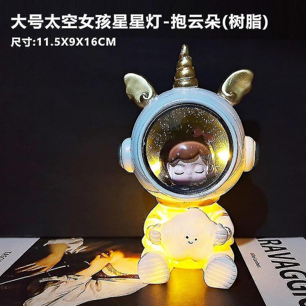 Astronaut Creative Night Light Resin Cute Character Model Nordic Home Car Interior Cake Decor Living Room Desk Decoration Gifts