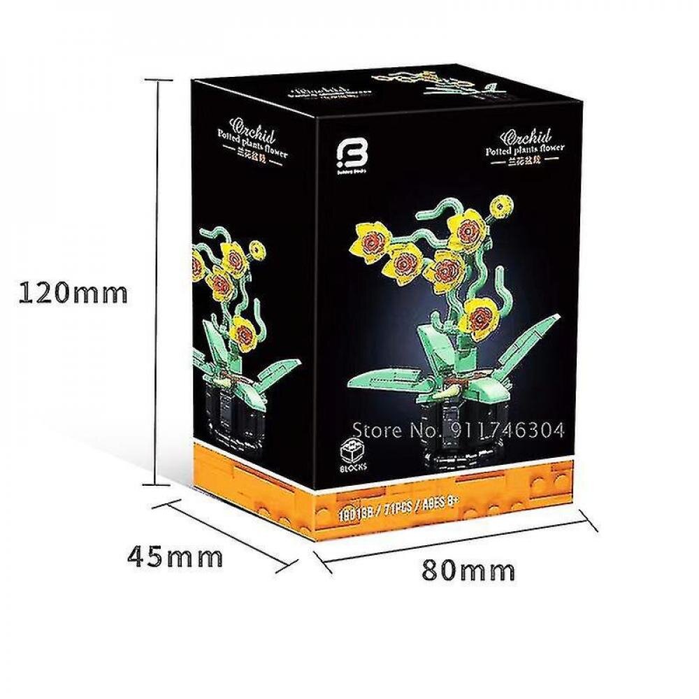 Boxed Moc Combined Potting Romantic Flowers Yellow Lily Of The Valley Bouquet Building Blocks Sunflower Tulips Brick Diy Toys