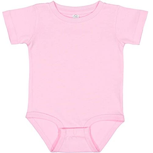 RABBIT SKINS, Baby Soft Premium Jersey Short Sleeve Bodysuit, Pink, 18 Months