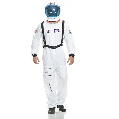 Charades Unisex-Adults Astronaut Costume, White, X-Large