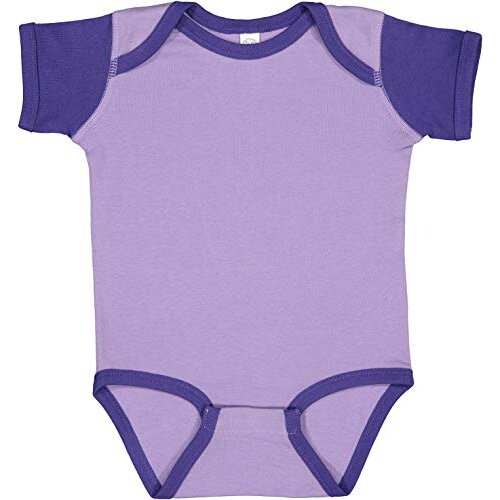 Rabbit Skins Baby Soft Short-Sleeve Bodysuit (4400) Lavender/Purple, 6M