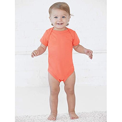 Rabbit Skins Baby Soft Fine Jersey Short Sleeve Bodysuit (4424) Ash, 12M