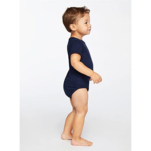 Rabbit Skins Baby Soft Fine Jersey Short Sleeve Bodysuit (4424) Ash, 12M