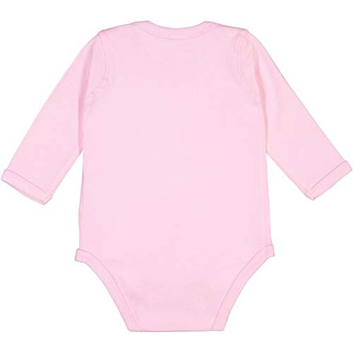 RABBIT SKINS, Baby Soft Cotton Long Sleeve Bodysuit, Pink, 6 Months