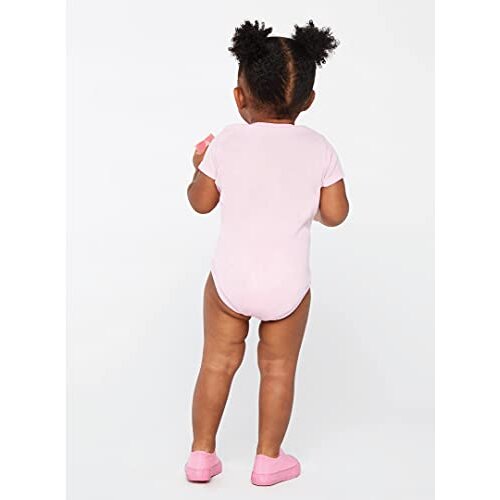 Rabbit Skins Baby Soft Short-Sleeve Bodysuit (4400) Ballerina, 24M