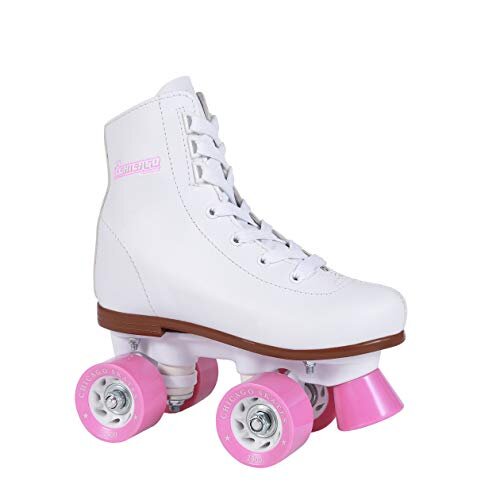 Chicago Skates Girls Rink Roller Skate - White Youth Quad Skates - Size 1 (CRS190001)