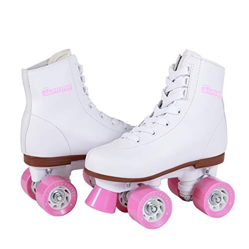 Chicago Skates Girls Rink Roller Skate - White Youth Quad Skates - Size 1 (CRS190001)